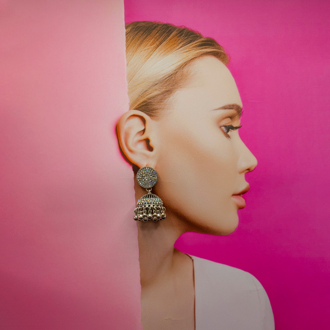 Regal Dual-Dome Jhumka Earrings