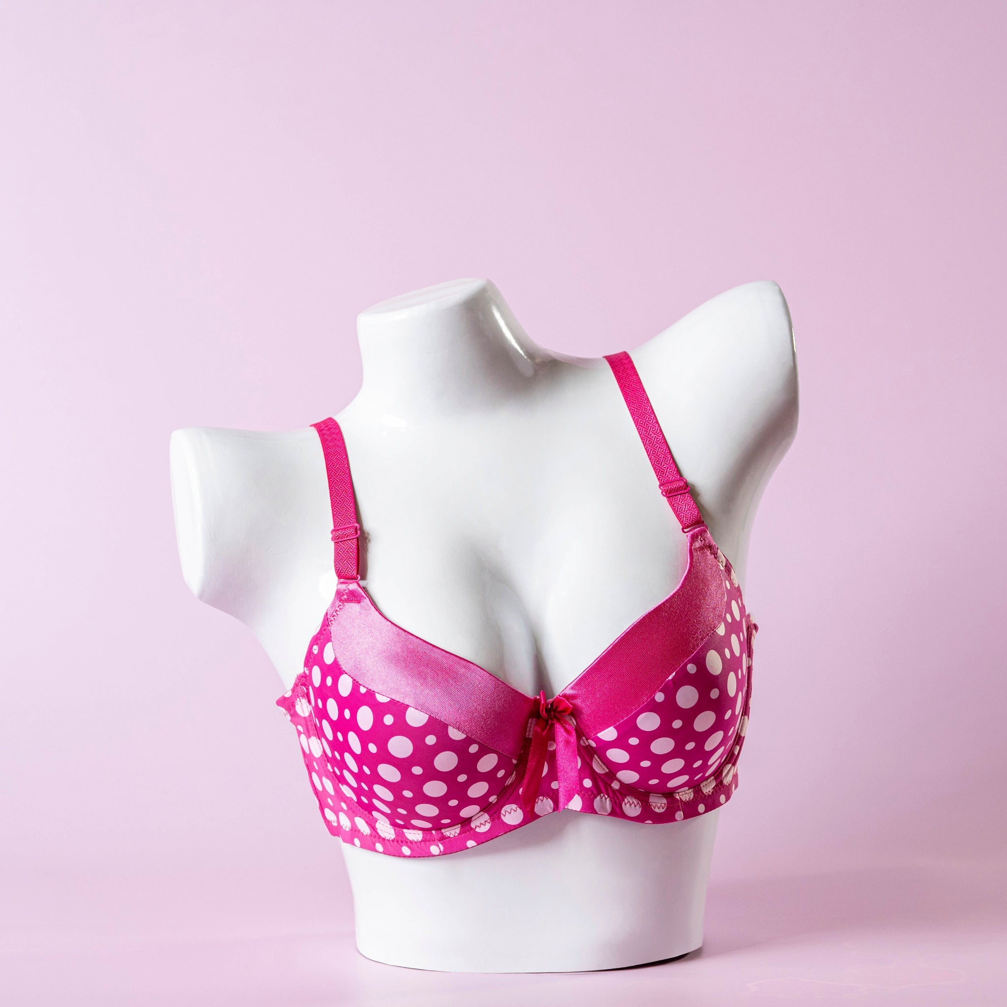 Wired Light Padded Polka Dot Bra - 1570